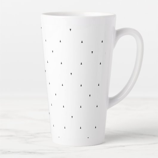 Minimalistische driehoek patroon mapjes set latte mok (Rechts)