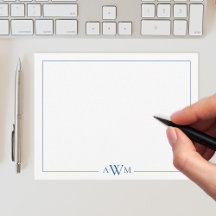 Minimalistische drieletterige monogram rand