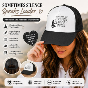 Minimalistische Droevige Esthetische Trucker Hoed Pet