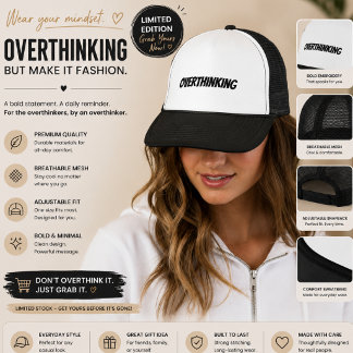 Minimalistische Droevige Esthetische Trucker Hoed Pet