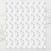 Minimalistische druivenpatroon wijnlabelset wijn etiket (Enkel label)
