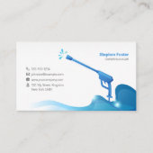 Minimalistische druk wassen Power Wash House Clean Visitekaartje (Voorkant)