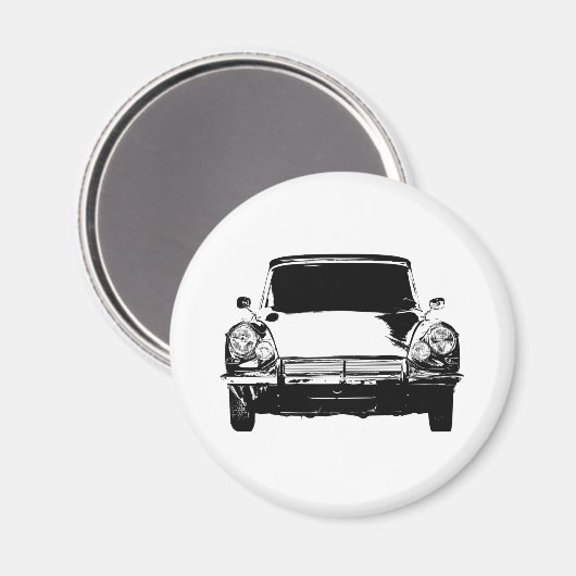 Minimalistische DS19 La Déesse Stencil Art Magneet (Voorkant / Achterkant)