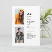 Minimalistische dubbeldeksPartij Kaart (Staand voorkant)