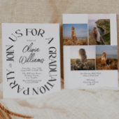 Minimalistische dubbele boog afstudeerfeest foto kaart