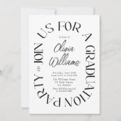 Minimalistische dubbele boog afstudeerfeest foto kaart (Voorkant)