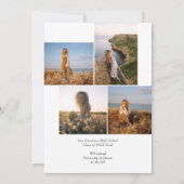 Minimalistische dubbele boog afstudeerfeest foto kaart (Achterkant)