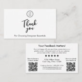 Minimalistische dubbele QR-code dank u invoegen Ka Visitekaartje (Voorkant / Achterkant)