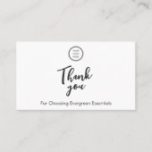 Minimalistische dubbele QR-code dank u invoegen Ka Visitekaartje (Voorkant)