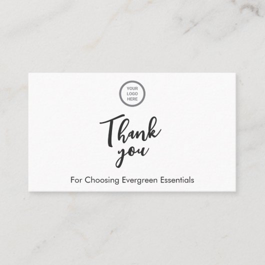 Minimalistische dubbele QR-code dank u invoegen Ka Visitekaartje (Voorkant)