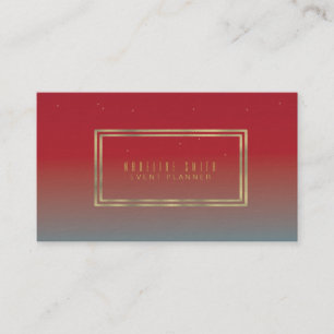 Minimalistische dubbele rand goud folie frame grad visitekaartje