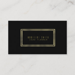 Minimalistische Dubbele Rand Goud Folie Frame Visitekaartje
