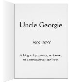 Minimalistische & Duidelijke Herinneringen Kaart + (Binnen (Rechts))