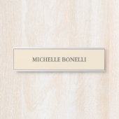 Minimalistische Duidelijke Leesbare Moderne Champa Deurbordje (Voorkant)