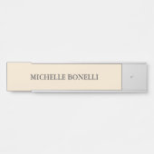 Minimalistische Duidelijke Leesbare Moderne Champa Deurbordje (Voorkant)