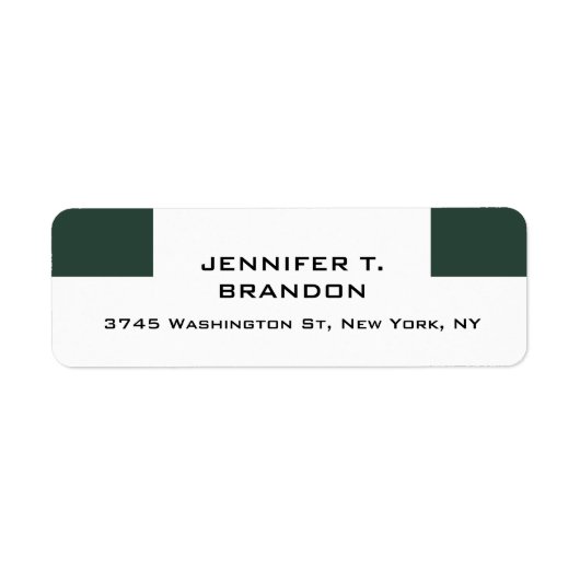 Minimalistische Duidelijke Moderne Professioneel Etiket (Voorkant)