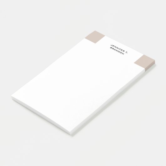 Minimalistische Duidelijke Moderne Professioneel Post-it® Notes (Schuin)