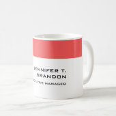 Minimalistische Duidelijke Moderne Professionele N Koffiemok (Voorkant rechts)