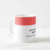 Minimalistische Duidelijke Moderne Professionele N Koffiemok (Voorkant links)