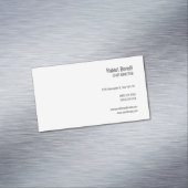 Minimalistische Duidelijke Witte Moderne Standaard Magnetisch Visitekaartje (Voorbeeld)