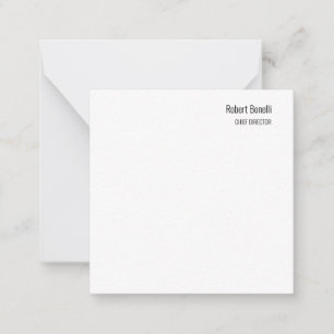 Minimalistische Duidelijke Witte Moderne Standaard Notitiekaartje