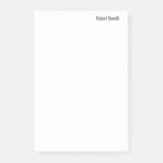 Minimalistische Duidelijke Witte Moderne Standaard Post-it® Notes (Voorkant)