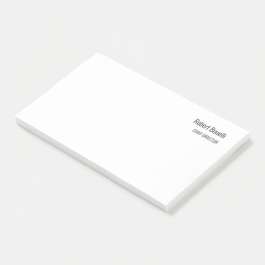 Minimalistische Duidelijke Witte Moderne Standaard Post-it® Notes (Schuin)