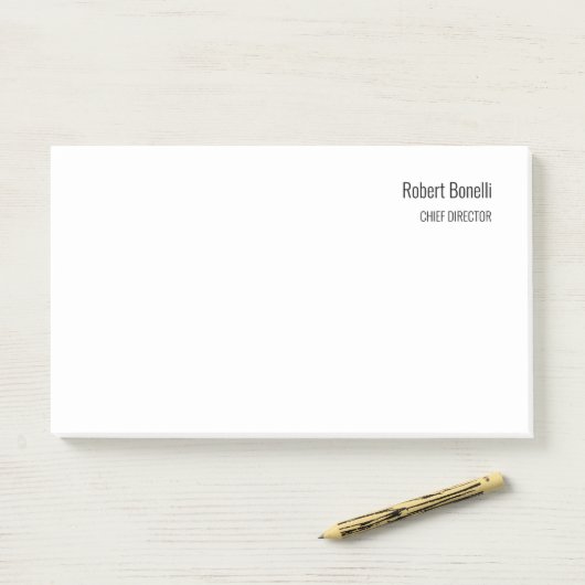 Minimalistische Duidelijke Witte Moderne Standaard Post-it® Notes (Op bureau)