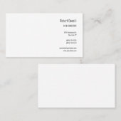 Minimalistische Duidelijke Witte Moderne Standaard Visitekaartje (Voorkant / Achterkant)