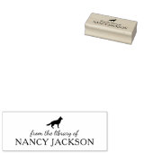 Minimalistische Duitse herdershond, uit de bibliot Rubberstempel (Gestempeld)