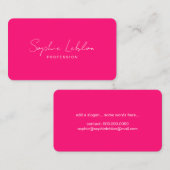 Minimalistische dunne kalligrafie Signature Simple Visitekaartje (Voorkant / Achterkant)