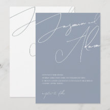 Minimalistische Dusty Blue Script Typografie Bruil