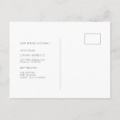 Minimalistische Dusty Lila Verhuisaankondiging Aankondigingskaart (Achterkant)