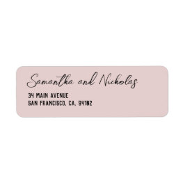Minimalistische Dusty Pink Calligraphy Script Retu Etiket