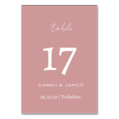 Minimalistische Dusty Pink Script Wedding Custom Kaart (Voorkant)