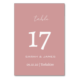 Minimalistische Dusty Pink Script Wedding Custom Kaart
