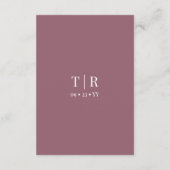 Minimalistische Dusty Pink Wedding Details Informatiekaartje (Achterkant)