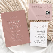 Minimalistische Dusty Roos Detail Kaart met Hart