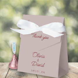 Minimalistische Dusty Roos Wedding Bedankdoosjes