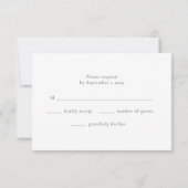 Minimalistische Dusty Sage RSVP Card Kaartje (Achterkant)
