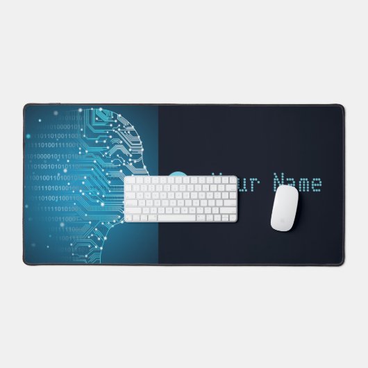 Minimalistische Dynamic AI Abstracte Singularity Bureaumat (Keyboard & Muis)