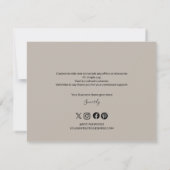 Minimalistische Earth-tone bewerkbare zakelijke lo Kaart (Achterkant)