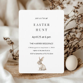 Minimalistische Easter Egg Hunt Uitnodiging – Eleg