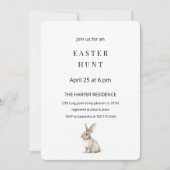 Minimalistische Easter Egg Hunt Uitnodiging – Eleg (Voorkant)