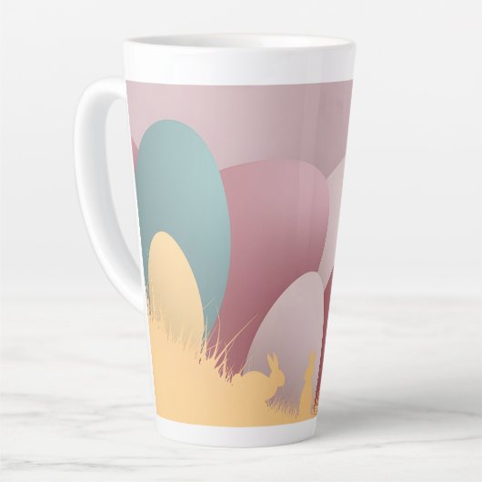 Minimalistische Easter Elegance Latte Mok (Linkerhoek)