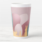 Minimalistische Easter Elegance Latte Mok (Voorkant)