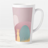 Minimalistische Easter Elegance Latte Mok (Rechts)