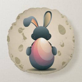 Minimalistische Easter Elegance Rond Kussen