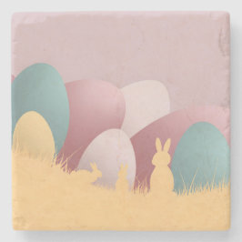 Minimalistische Easter Elegance Stenen Onderzetter