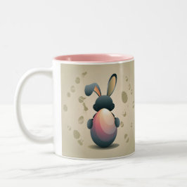 Minimalistische Easter Elegance Tweekleurige Koffiemok